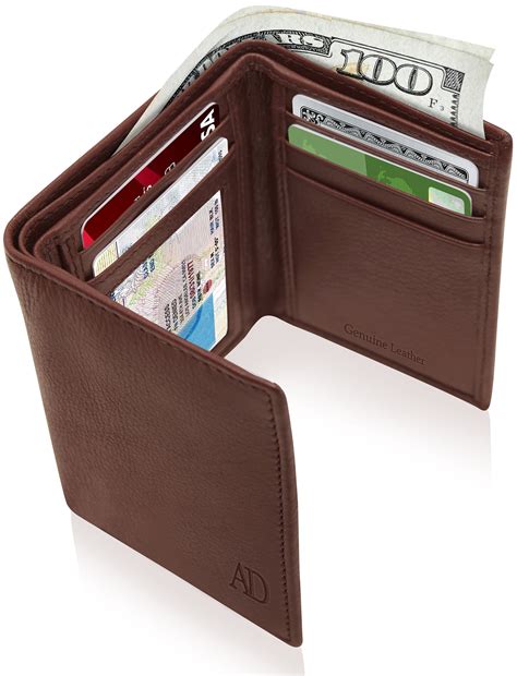 men's genuine leather wallet rfid